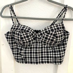 Iris brand Bra cup bustier top crop.
